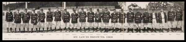 PC 1908 Star Photo Co St Louis Browns Triptych
